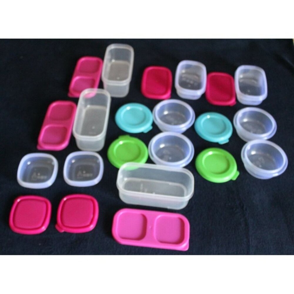 11 pcs Boxes Crisper Small Storage Freezer Boxes Clear Stackable Boxes